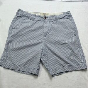 Hollister Shorts Beach Prep Fit Striped Blue White 31 Casual Summer Shorts